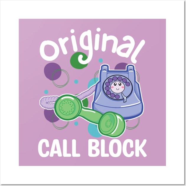 Original Call Block Kawaii Phone Wall Art by Nirelle